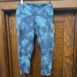 NOBULL High-Rise Matte Tight 21" Tie Dye Blue size M